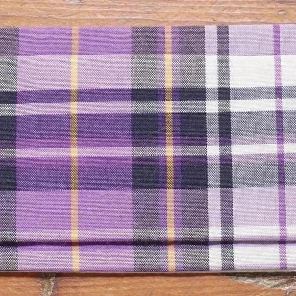 Handmade Purple Plaid Face Mask NEW - Picture 2 of 3